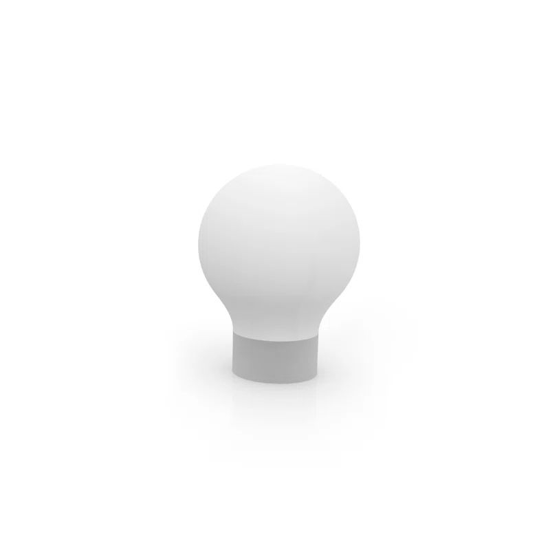 Whimsical Bulb-Shape LED Outdoor Floor Lamp in Bright White