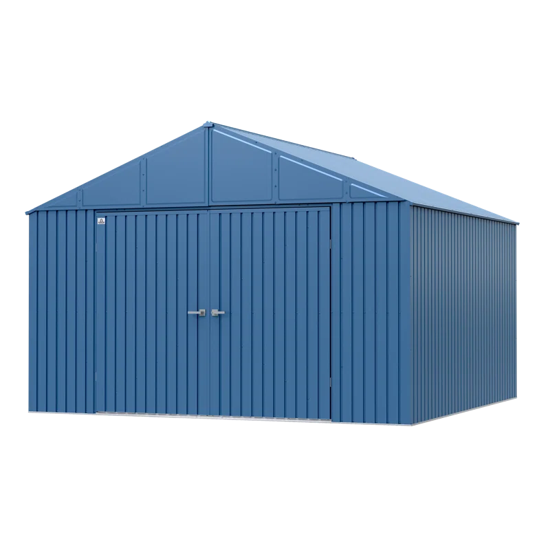 Elite 12' x 12' Blue Grey Steel Storage Shed Kit