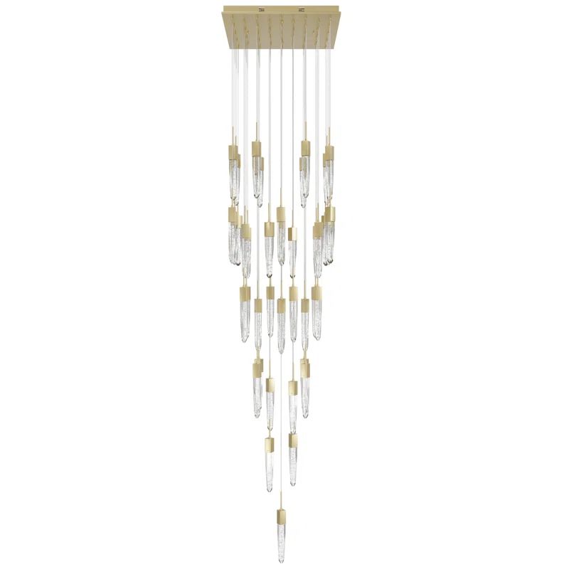 Aspen 41-Light Crystal LED Chandelier in Polished Nickel