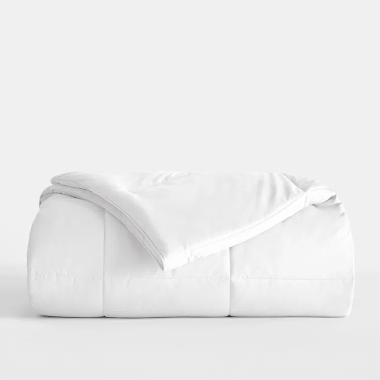 White Twin Microfiber Down Alternative Comforter Set