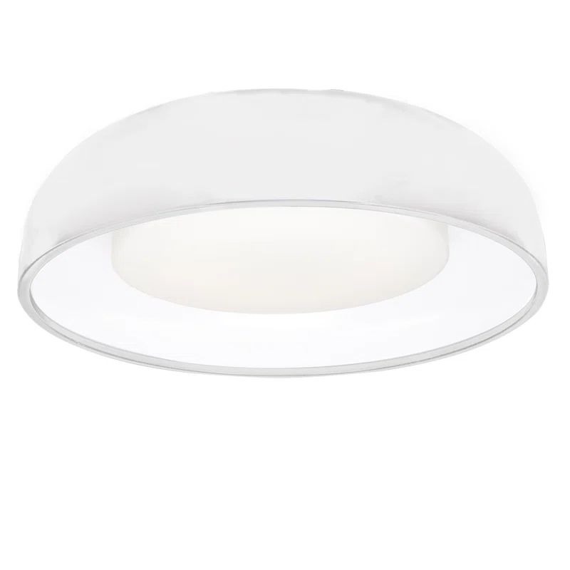 White Glass LED Flush Mount Ceiling Light