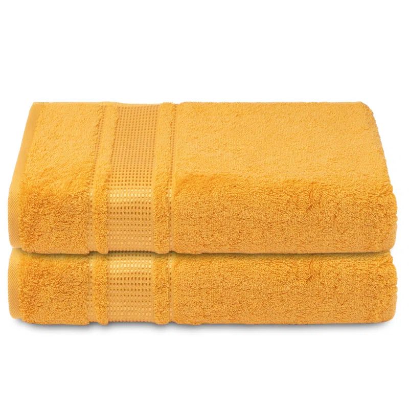 Melissa Yellow Turkish Cotton Hand Towels Set of 2