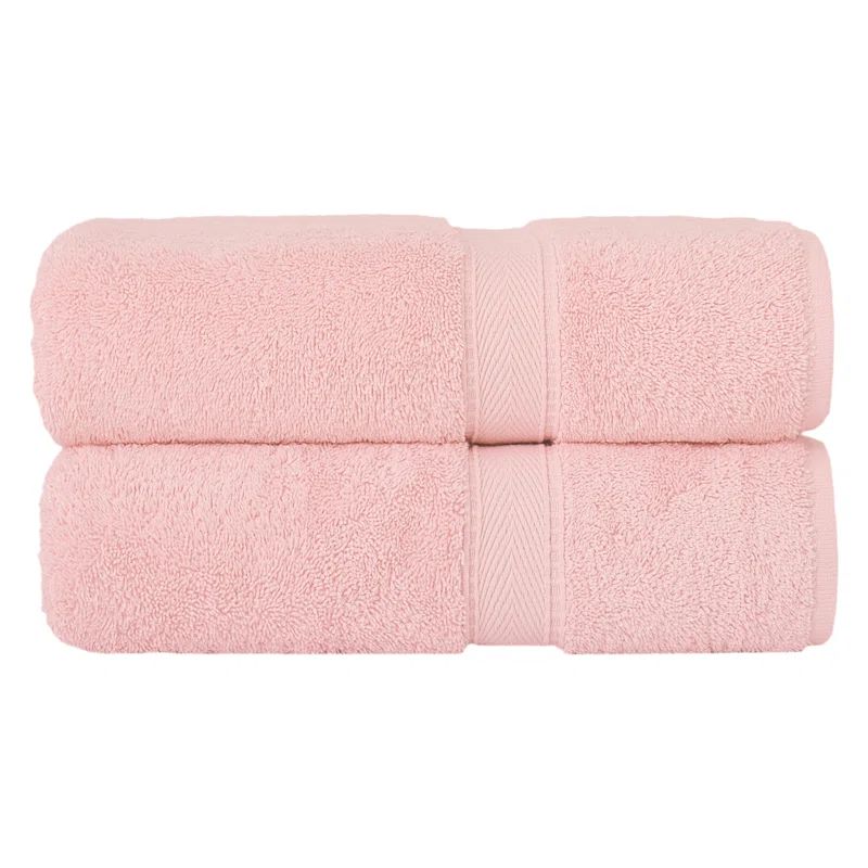 Pink Turkish Cotton 700 GSM Bath Sheet Set