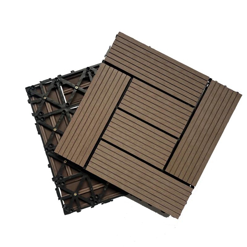 Streamdale Wood Plastic Composite Deck Tiles Set, Waterproof