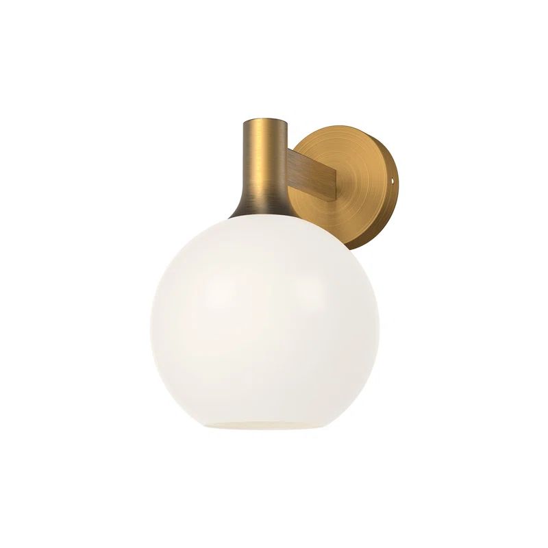 Gold Dimmable Vanity Light with Opal Matte Glass