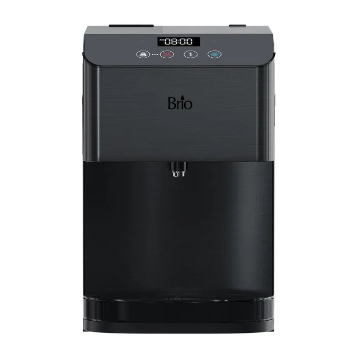 Brio Black Stainless Steel Countertop Bottleless Water Cooler Dispenser
