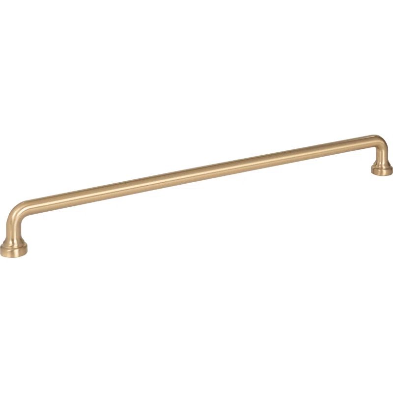 Warm Brass 12 5/8" Modern Bar Handle with Mounting Hardware