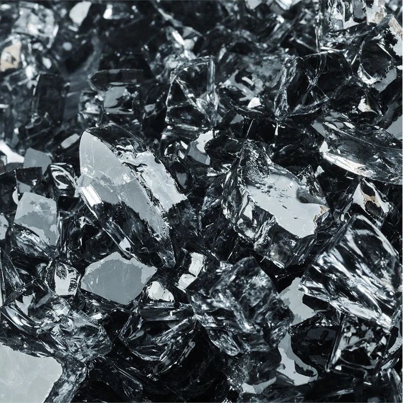 Storm Gray 1/4 Inch Decorative Fire Pit Glass, 10 lbs