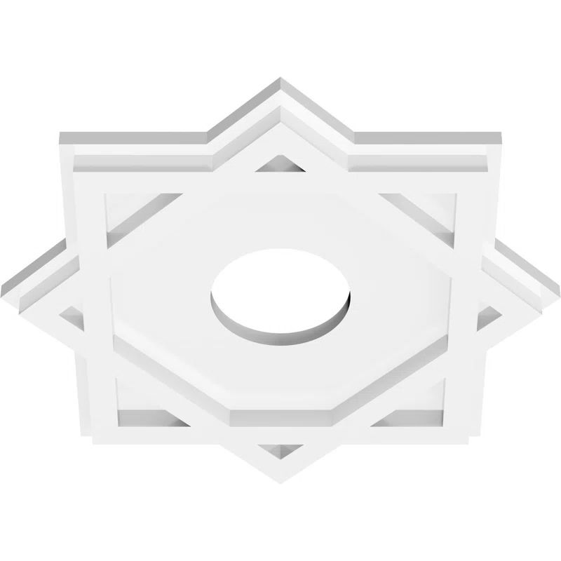 Axel 12" Unfinished PVC Circular Ceiling Medallion