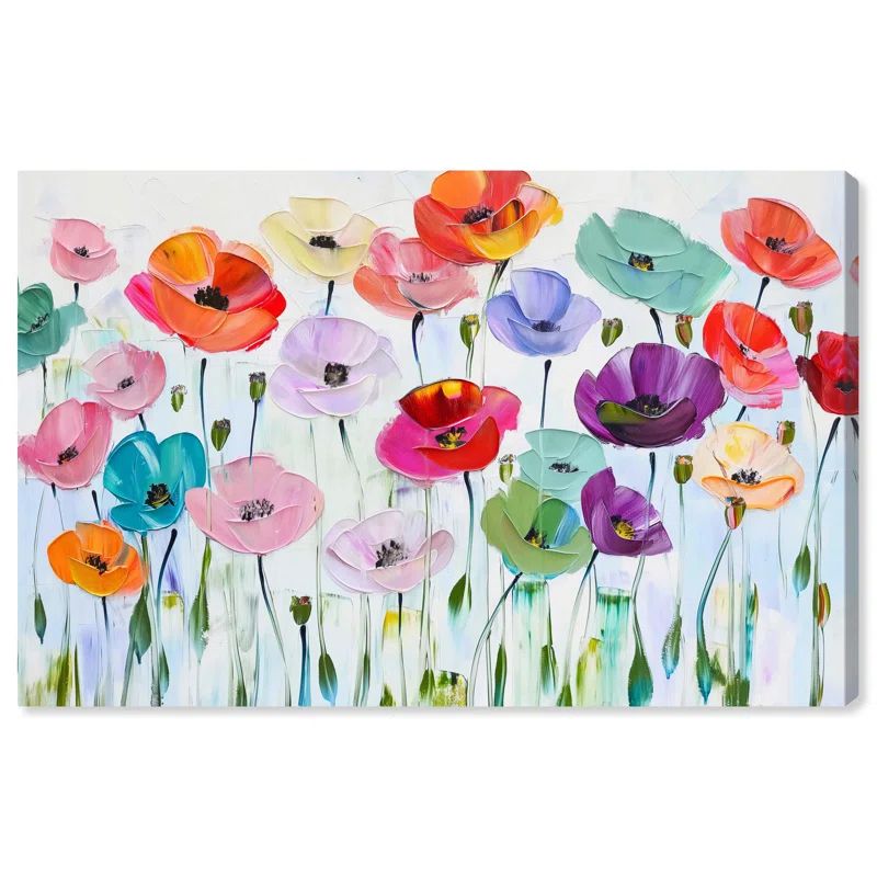 Summer Blooms II Wrapped Canvas Soft Floral Art, 15" x 10"