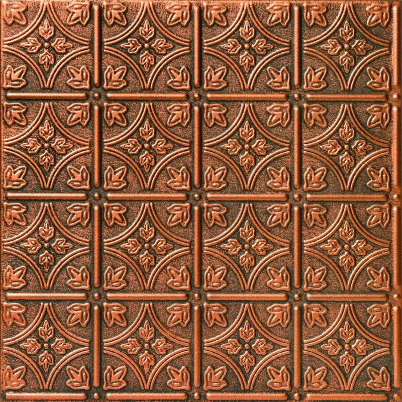 Antique Copper Polystyrene Square Glue-Up Ceiling Tile