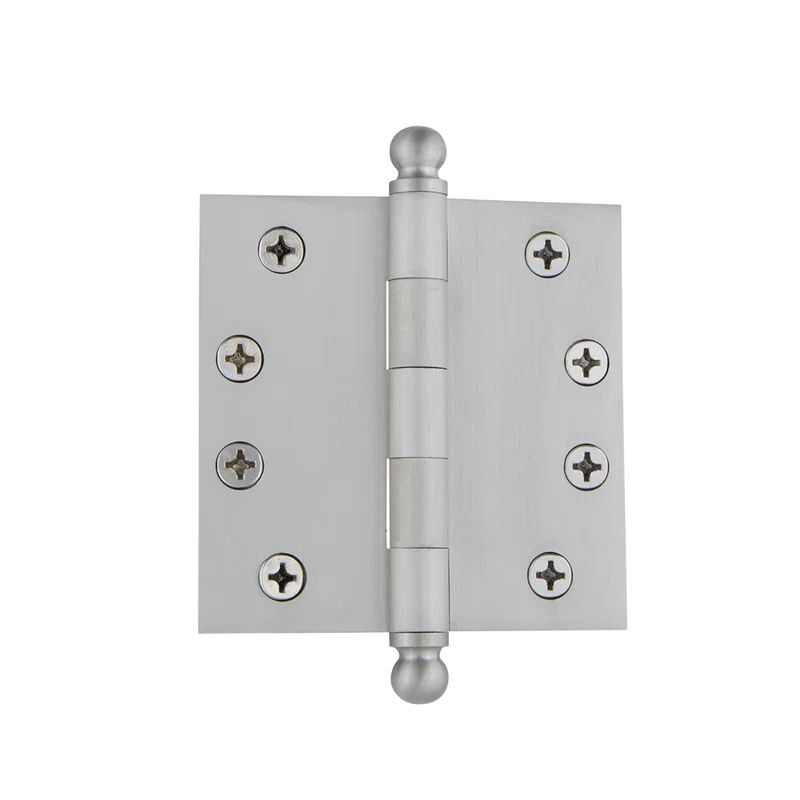 4" Satin Nickel Solid Brass Heavy Duty Door Hinge