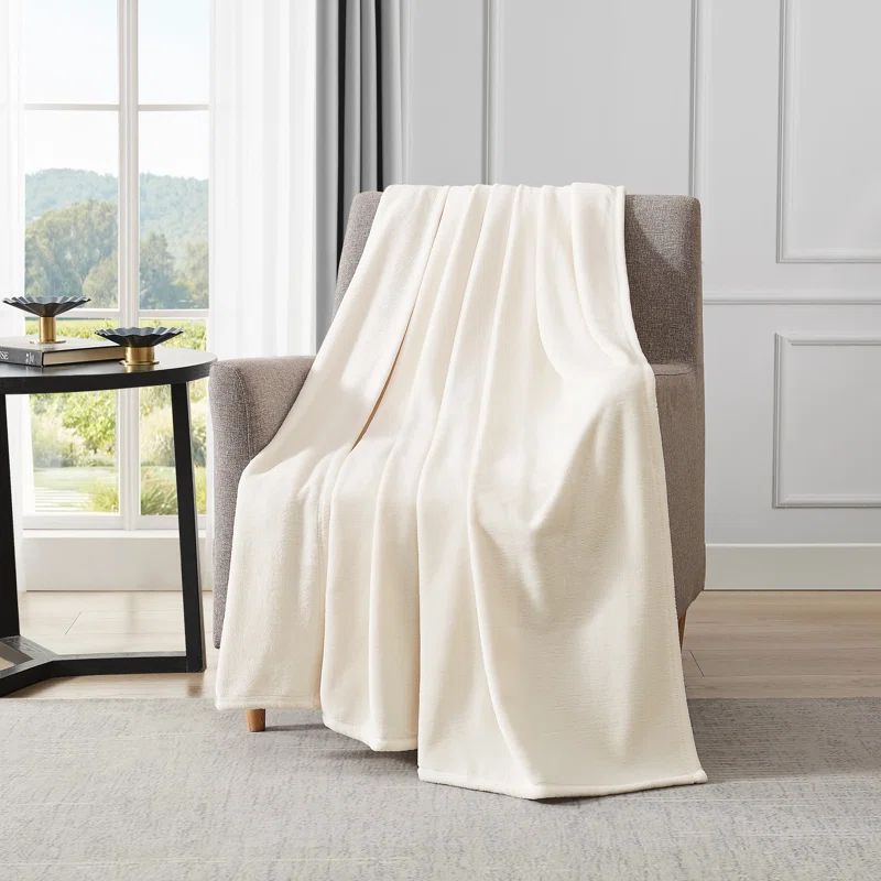 King Ivory Ultra Soft Microfiber Fleece Blanket