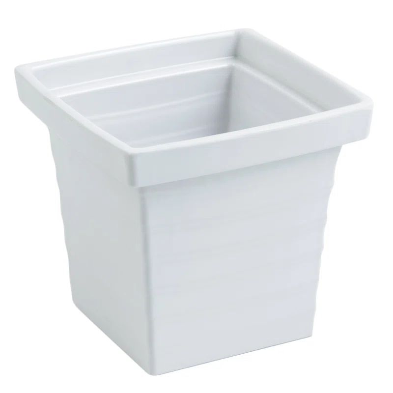 White Square Plastic Dessert Bowl, 24 oz Capacity