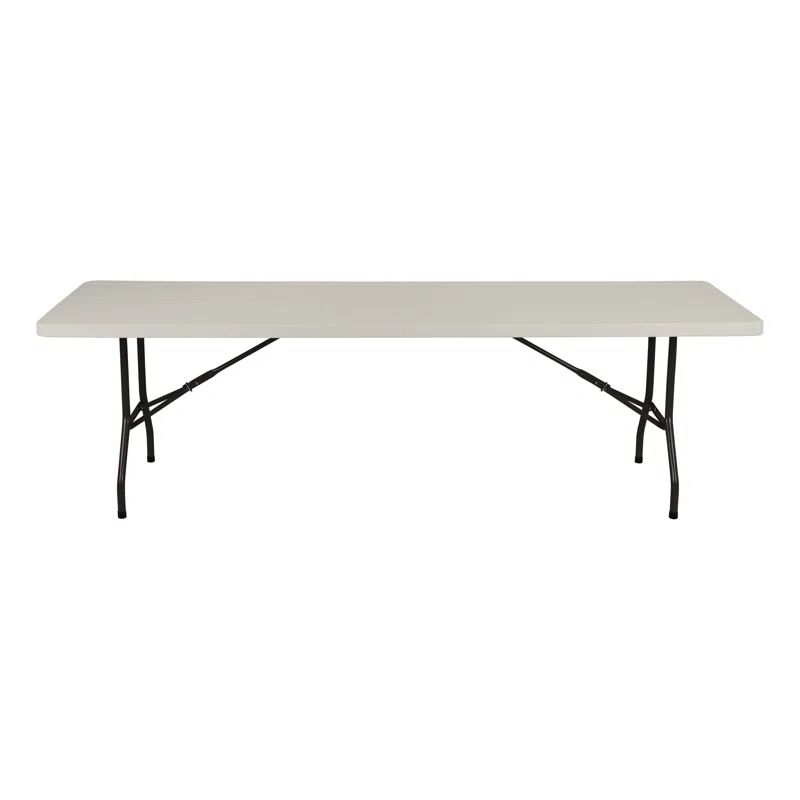 Gray 8' Blow-Molded Plastic Folding Training Table