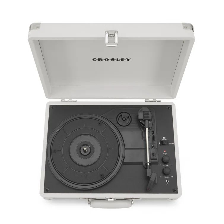White Sand Portable Vintage Style Bluetooth Record Player Turntable