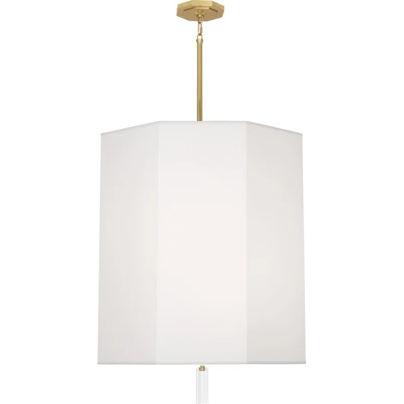 Elegant Modern Brass 6-Light Drum Chandelier with Crystal Accents