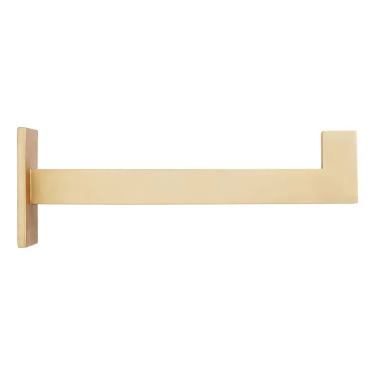 Bodwell Satin Brass Modern Wall Mount Shelf Bracket