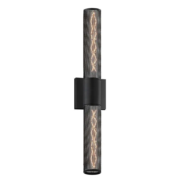 Gotham Urban Edge 24" Textured Black Direct-Wired Sconce