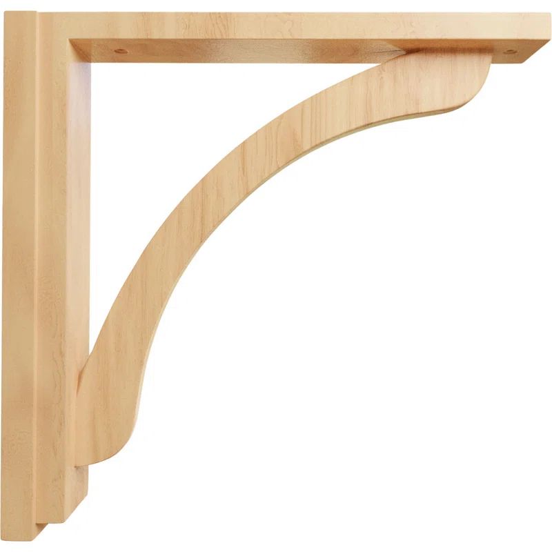 Red Oak 14.25" Hand-Carved Shelf Bracket