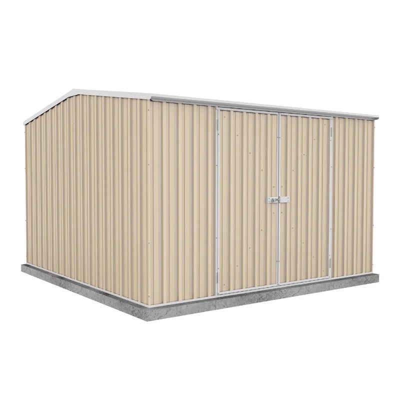 Premier 10' x 10' Classic Cream Metal Storage Shed