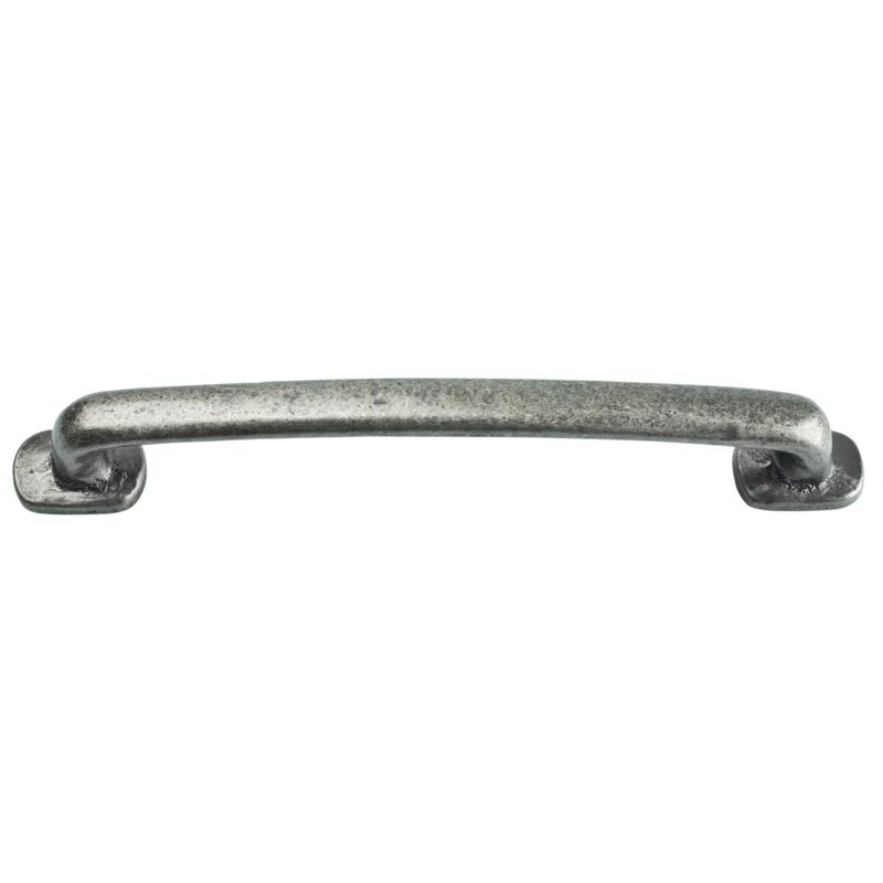 Pewter 6" Rustic Industrial Bar Handle with Mounting Hardware