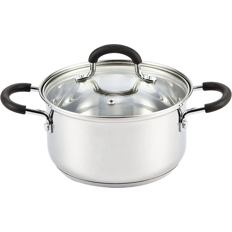 Professional 5-Quart Stainless Steel Stockpot with Lid