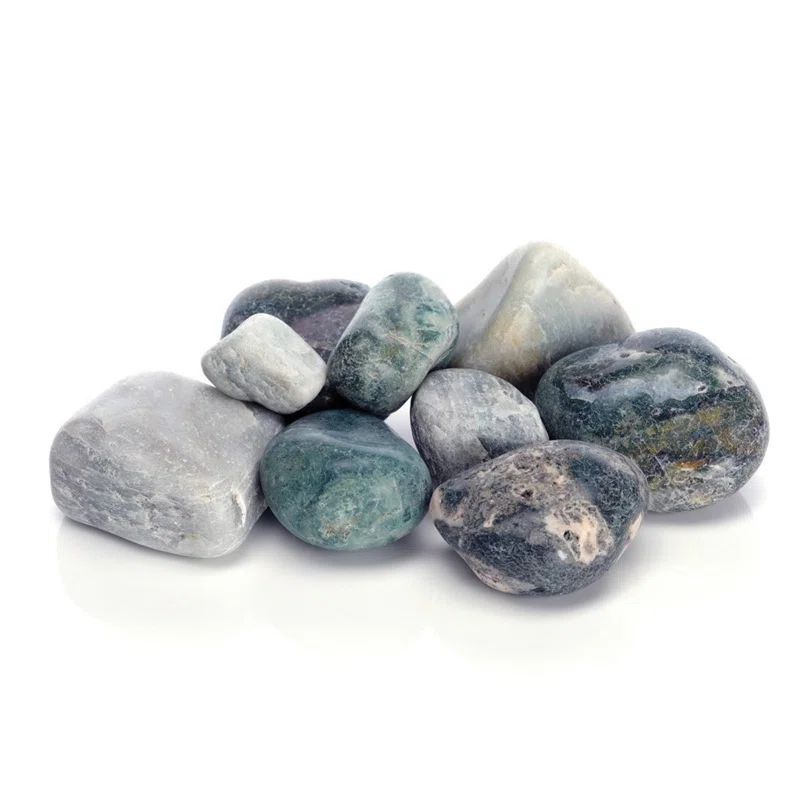 Green Marble Pebble Set Aquarium Decoration