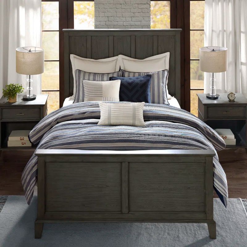 King Ivory Cotton Jacquard Nautical Bedspread Set