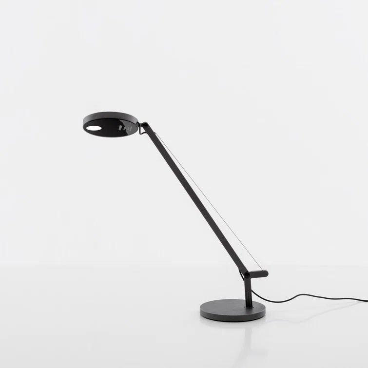 Adjustable Black LED Desk Lamp with Dimmable Control