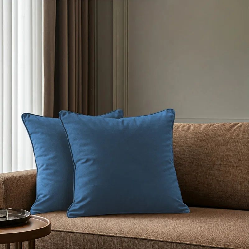 Teal Velvet 22" x 22" Decorative Pillow Covers Set of 2