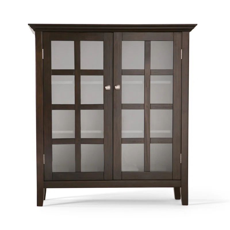 Acadian 39" Brunette Brown Solid Wood Medium Storage Cabinet