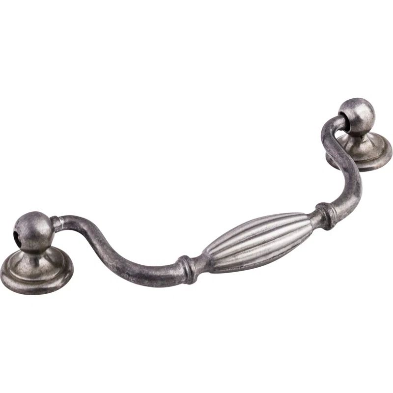 Pewter Classic Drop Bail Handle with Mounting Hardware