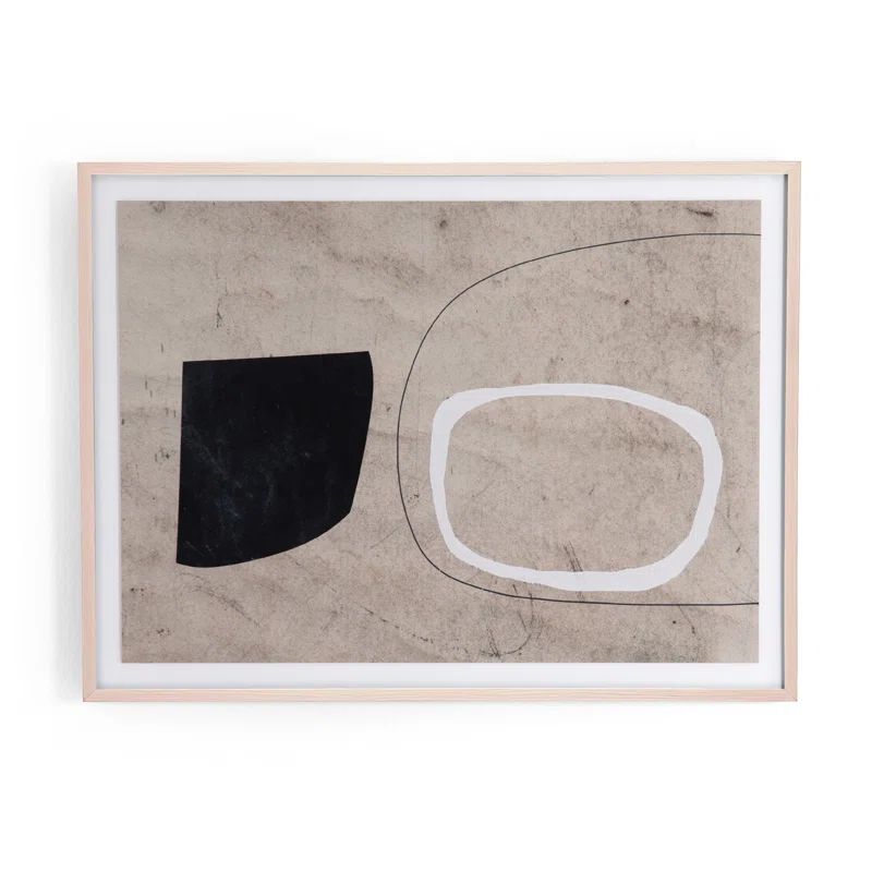 Natural Maple Framed Abstract Graphic Art Poster