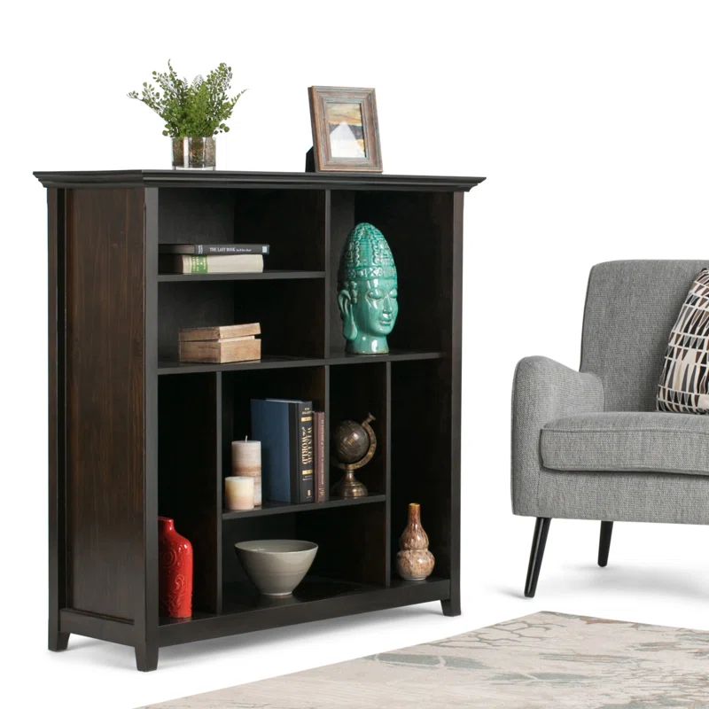 Hickory Brown Multi-Cube Solid Wood Bookcase