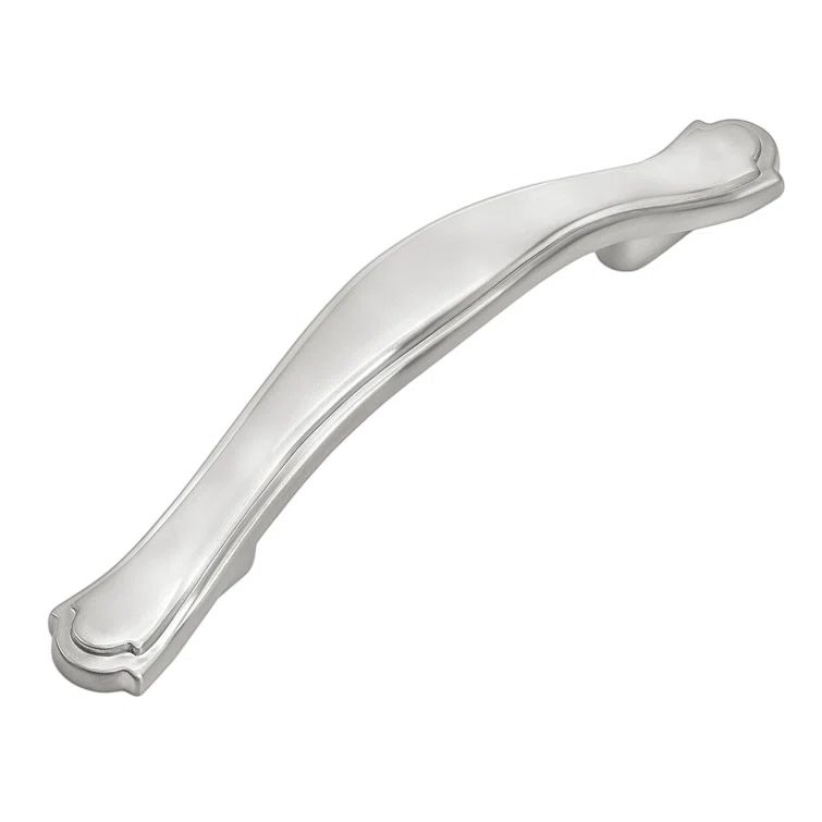 Satin Nickel Traditional Arched Cabinet Pulls with Mounting Hardware