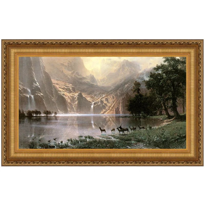 Albert Bierstadt Majestic Sierra Nevada Framed Canvas Painting