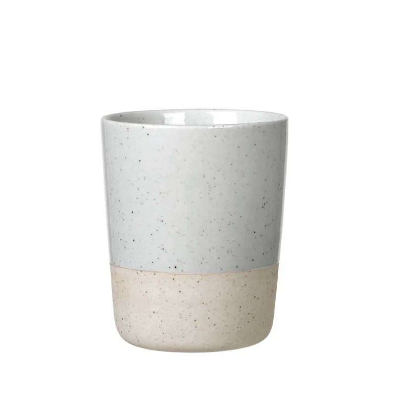 Ceramic Thermo Insulated Mug Set with Beige and Gray Undertones