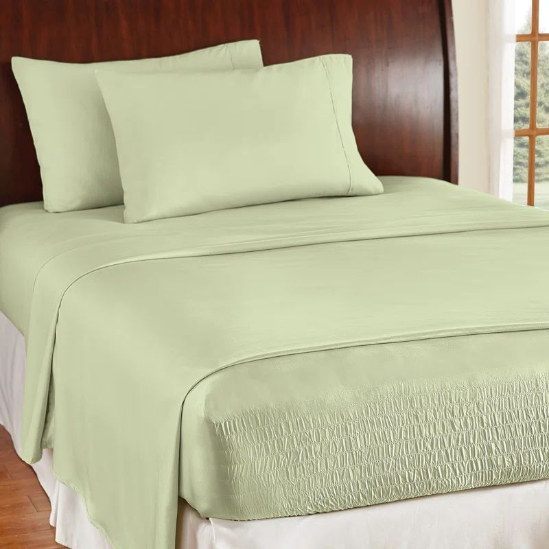 Sage Twin Soft Microfiber Sheet Set with Pillowcases