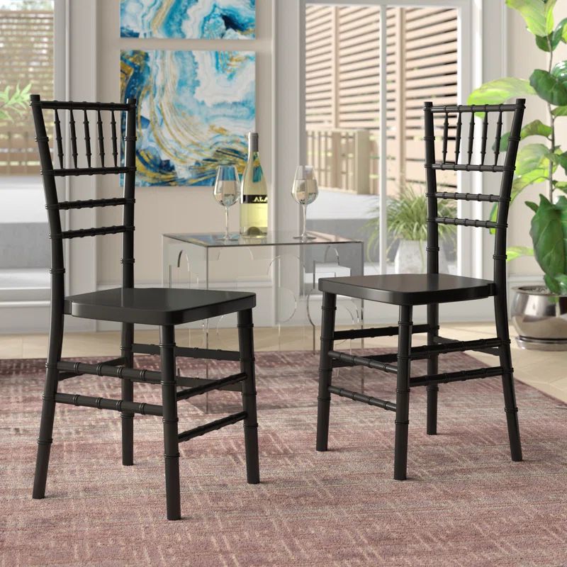 Elegant Black Resin Chiavari Stacking Chair for Events