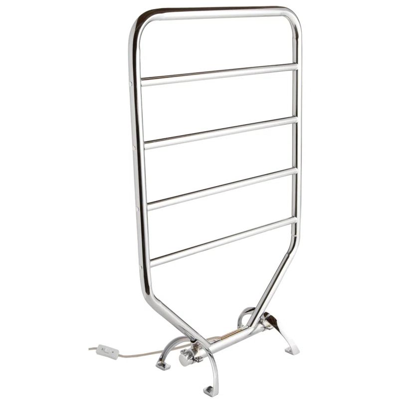 Chrome 34-Inch Free-Standing or Wall-Mounted Towel Warmer