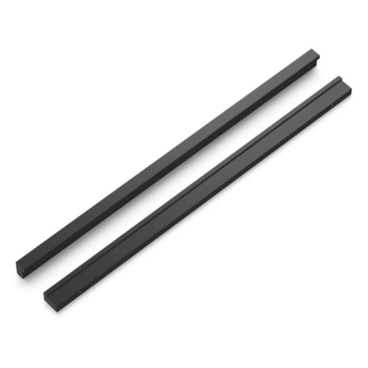 Modern Black Aluminum Finger Pull Cabinet Handles