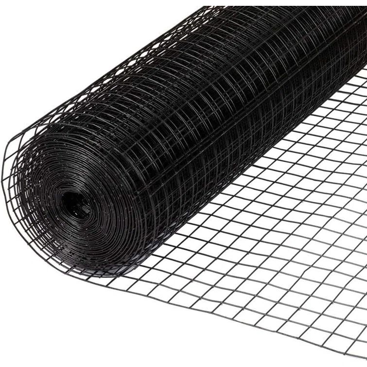 Black Vinyl Coated 16 Gauge Welded Wire Mesh 2' x 50'