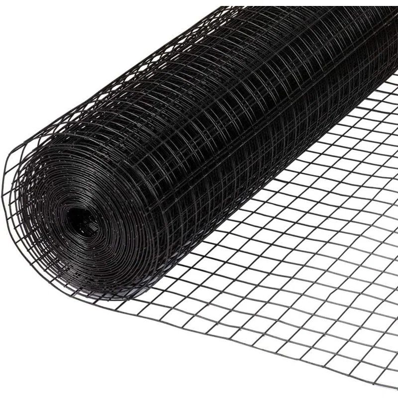 Black Vinyl Coated Welded Wire Mesh 3' x 50' 16 Gauge