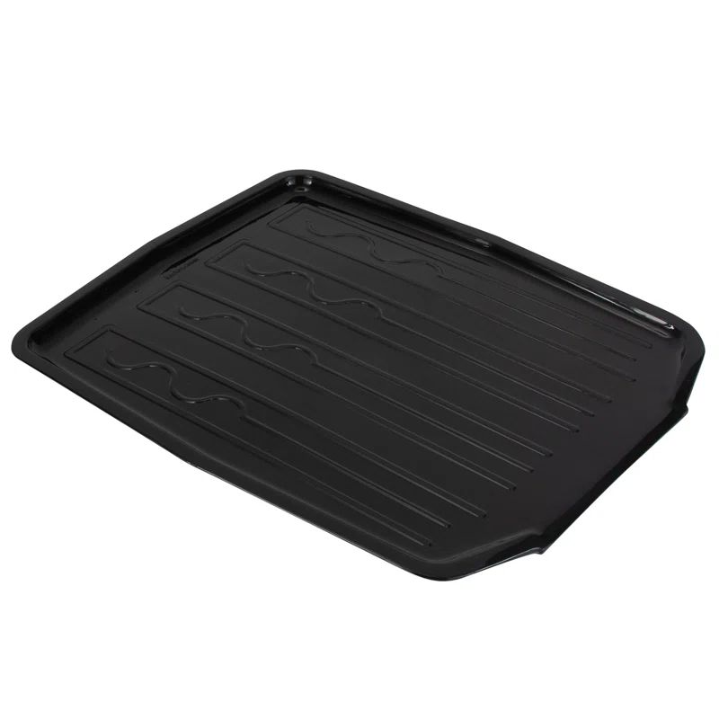 Black Plastic Countertop Dish Draining Tray