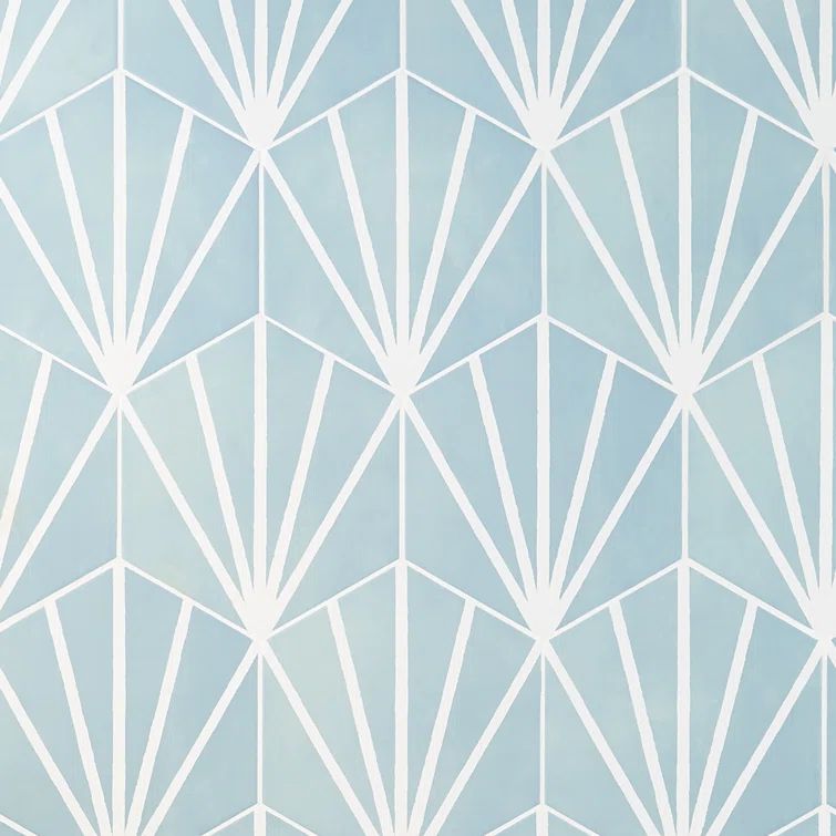 Turquoise Hexagonal Matte Porcelain Floor and Wall Tile
