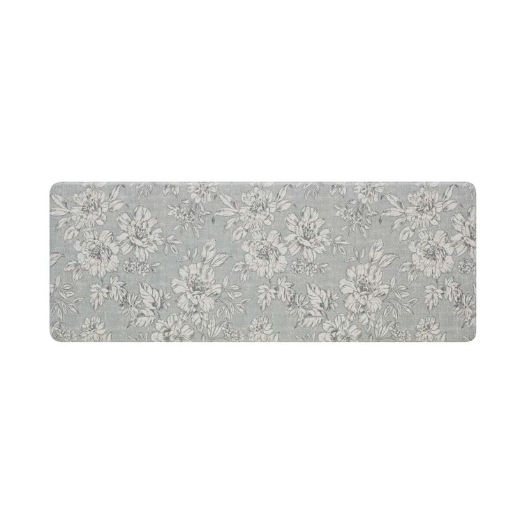 Gray 48" PVC Anti-Fatigue Kitchen Mat