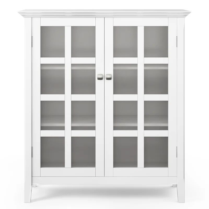 Acadian 39" White Pine Medium Office Storage Cabinet with Adjustable Shelving