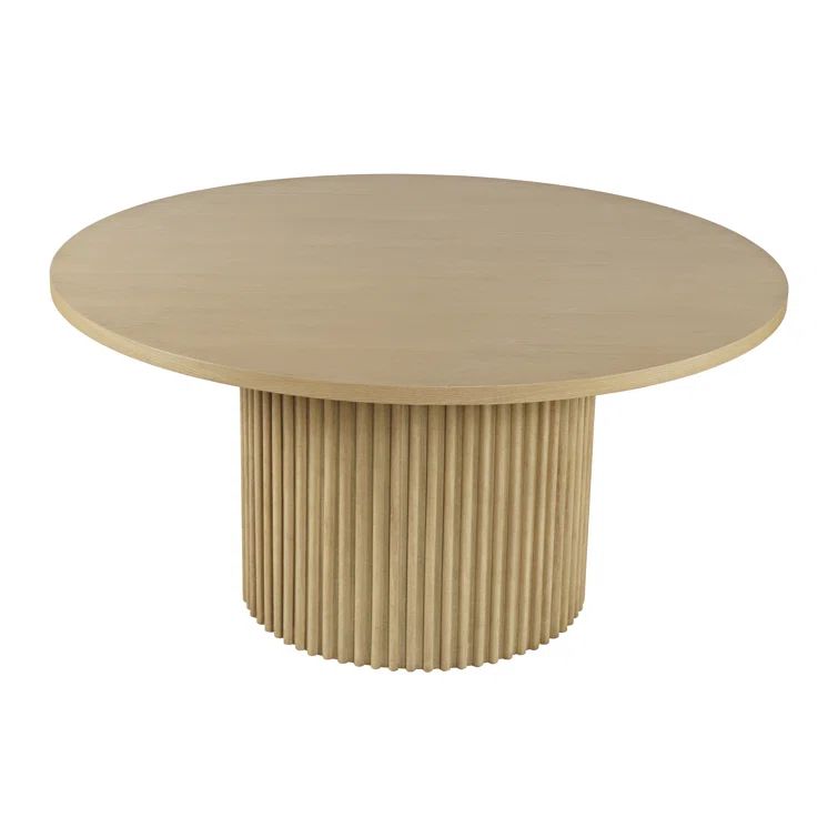Auden 60" Natural Wood Round Mid-Century Modern Dining Table
