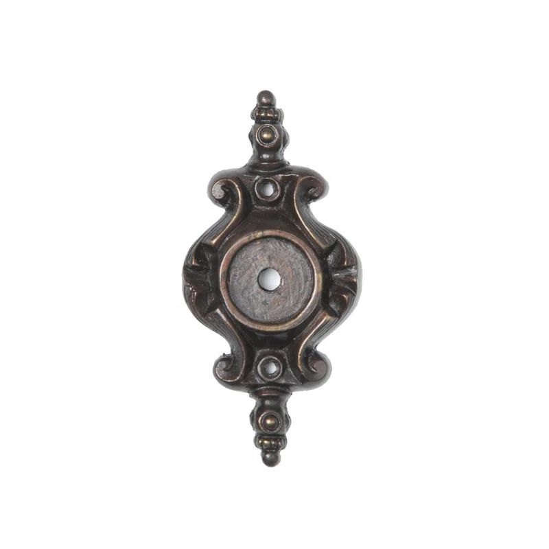 Antique Pewter Abstract Knob Backplate with Pembridge Design